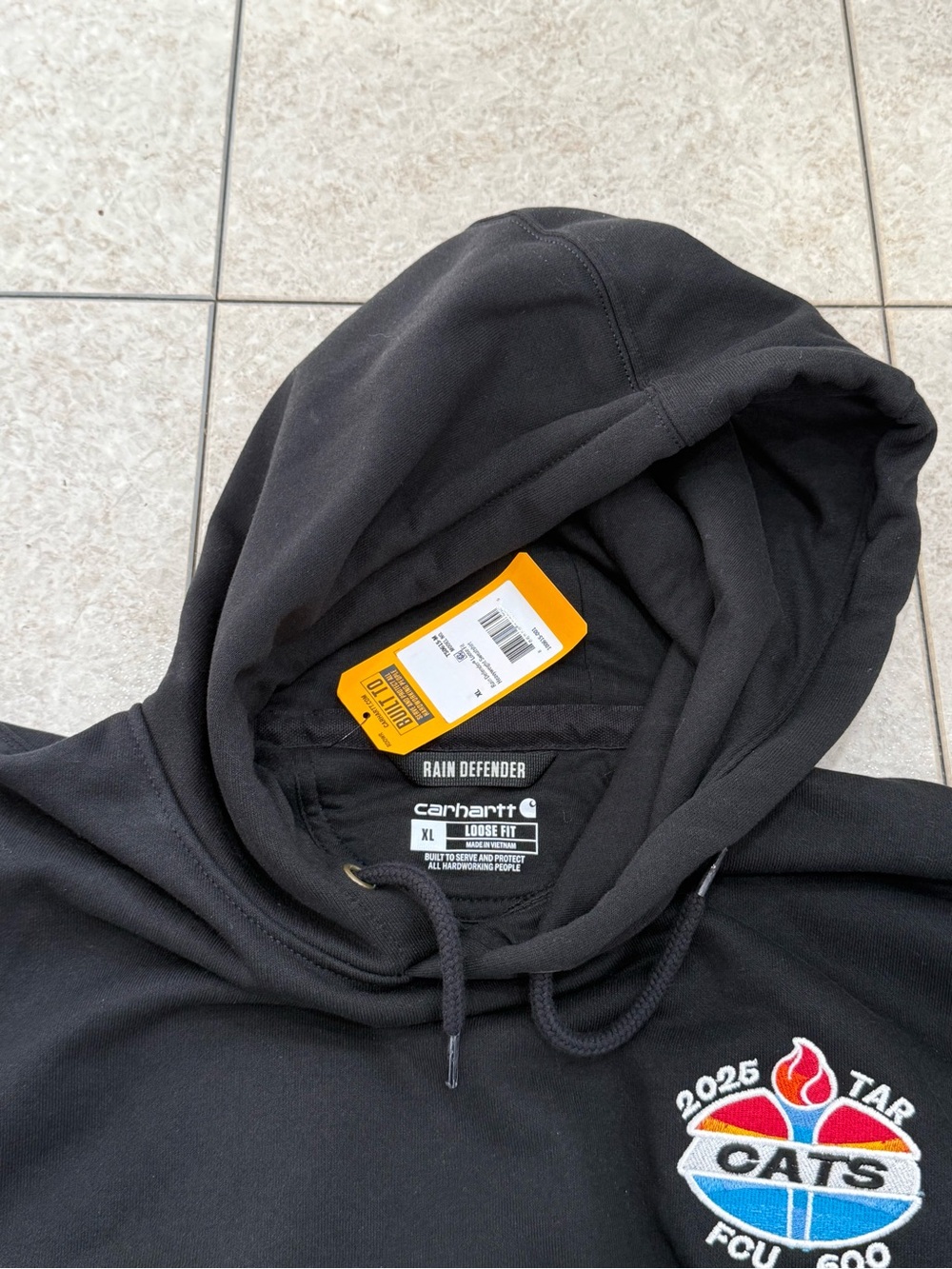 Carhartt Black Pullover Hoodie with Small Chest Graphic - Picture 6 of 6